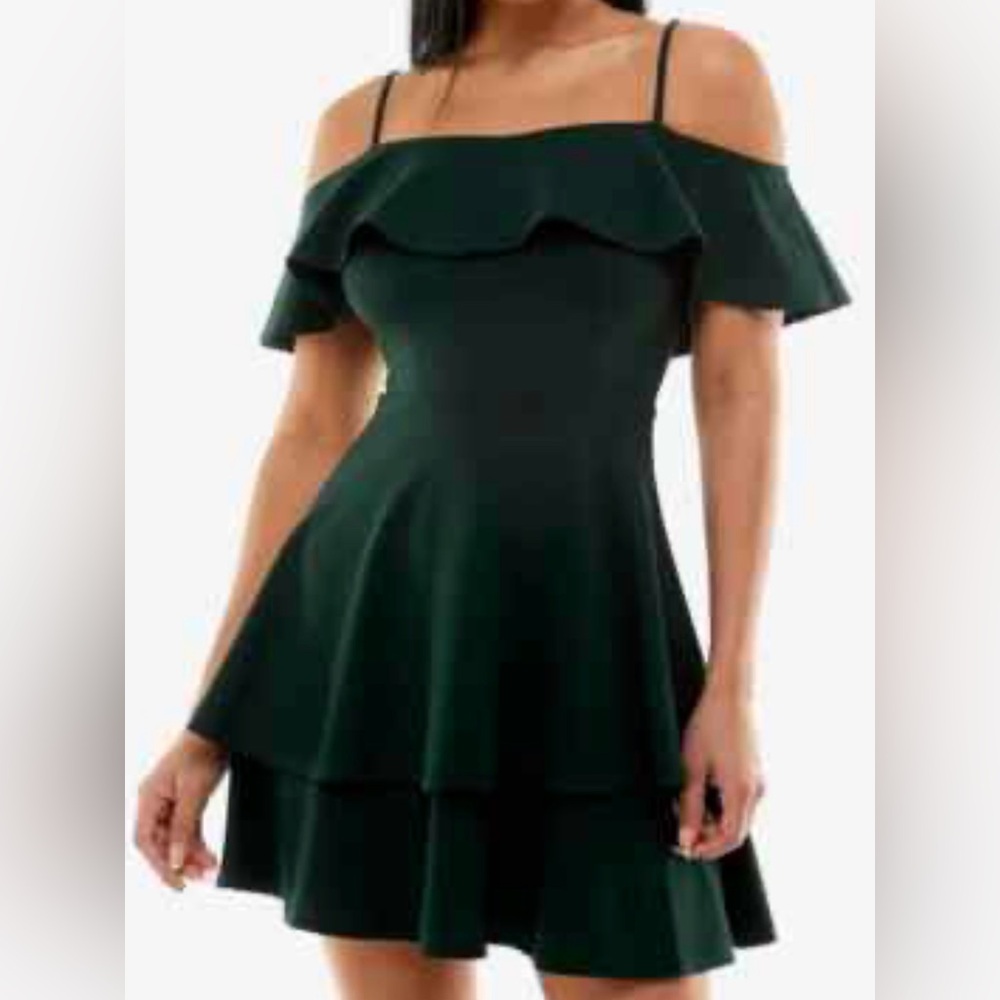 B Darlin Strapless Emerald Green Dress